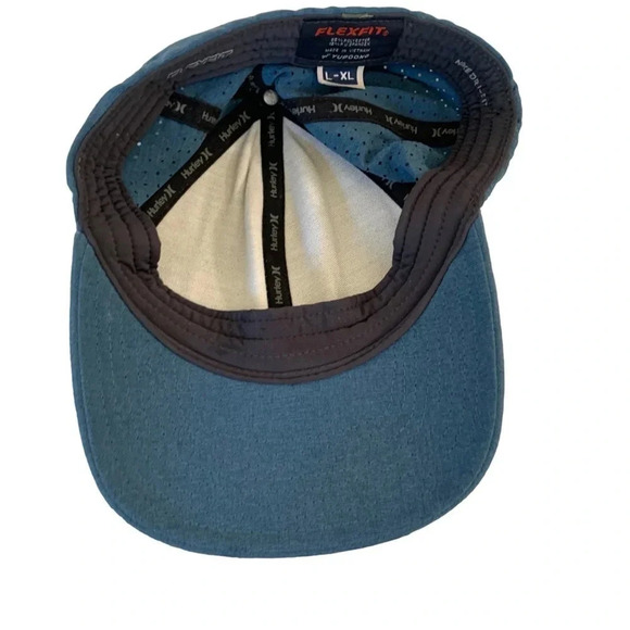 HURLEY flex fit, Nike dri fit women's L-XL light blue hat - Picture 3 of 4